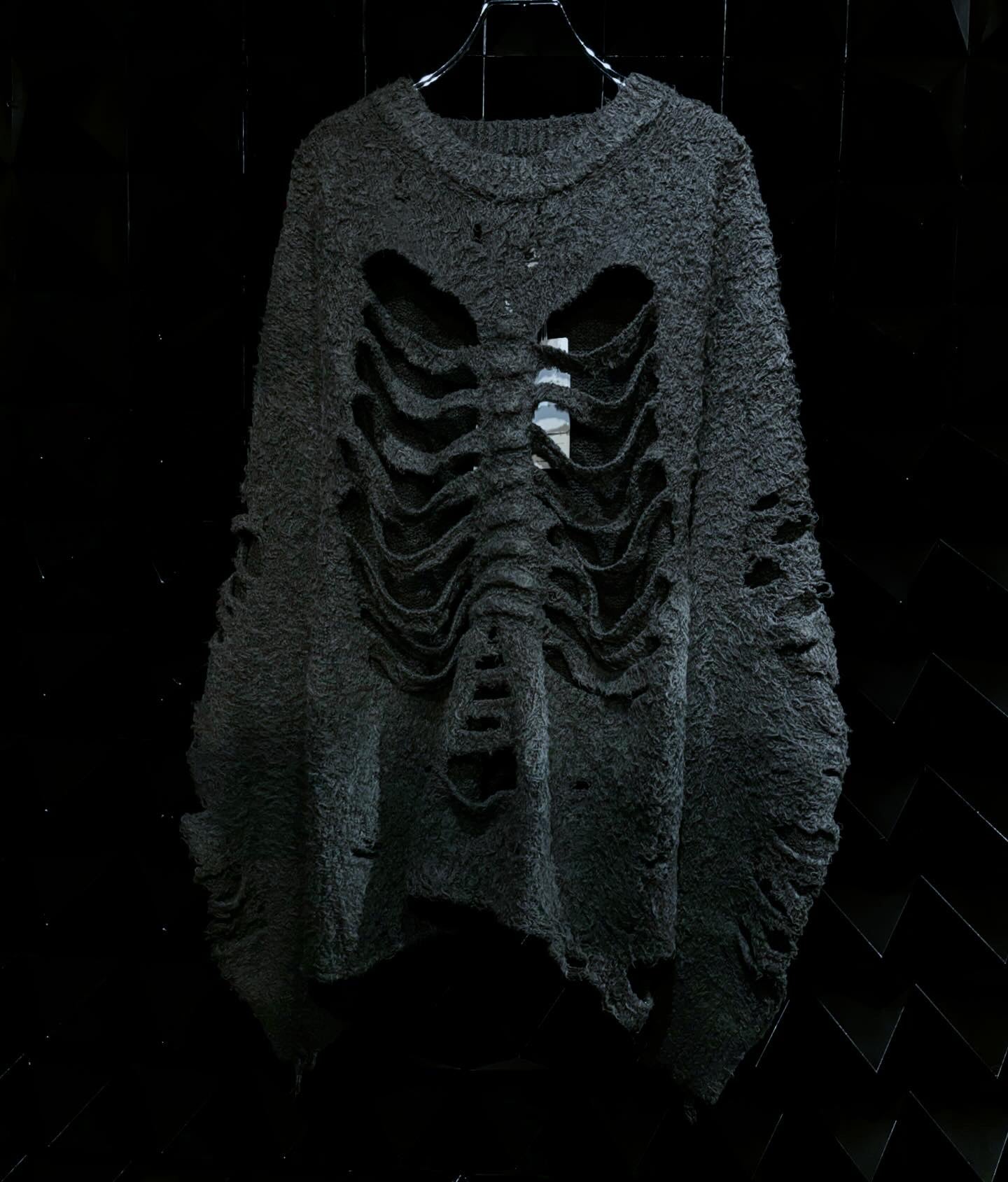 【doublet 25AW,】 RIBCAGE KNIT PULLOVER