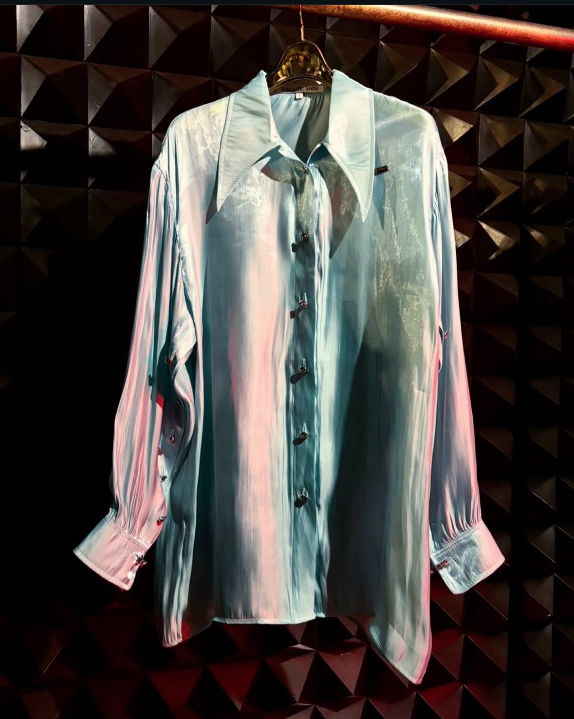 【MIKAGE SHIN 26ss,】Aqua Textured Sheer Shirt