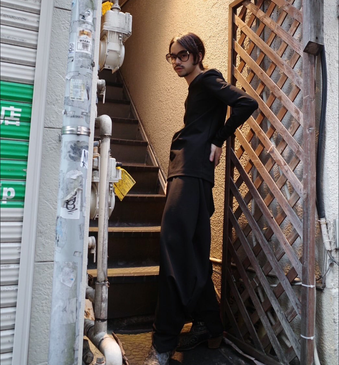 【divka 25aw,】Camellia Resilient Ponte Tops With Shoulder Pads & Camellia Resilient Ponte Curved Silhouette Pants