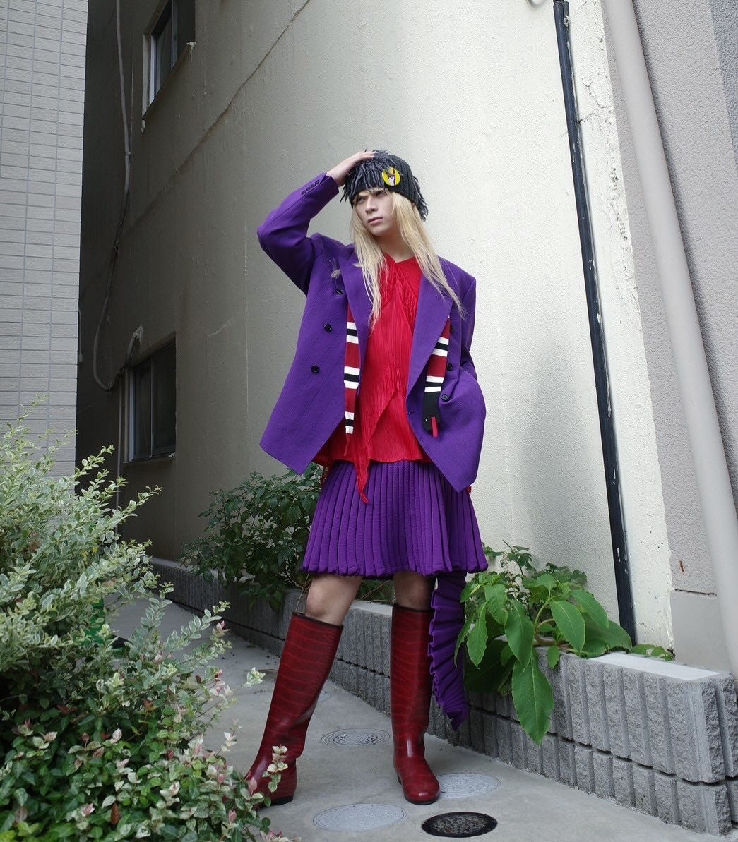 【doublet 25AW,】 NEO PLEATED KNIT SKIRT(LONG HEM)