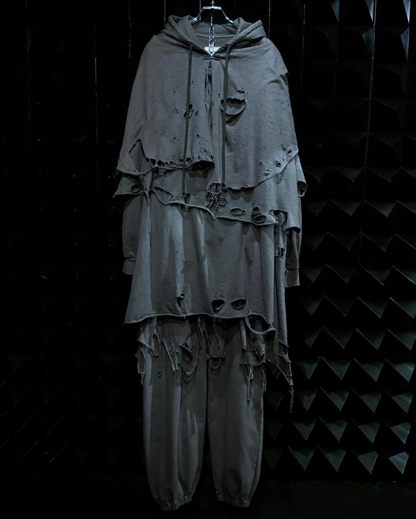 【doublet 25AW,】 PHANTOM FRAYED HOODIE & PHANTOM FRAYED SWEATPANTS
