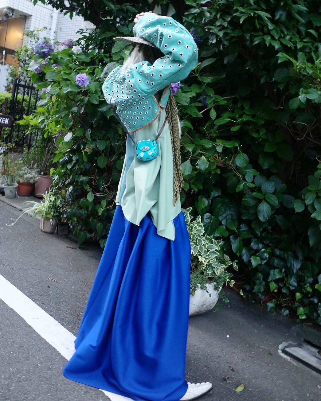 DIVKA “BASICS” Silk Wool Twill Long Skirt