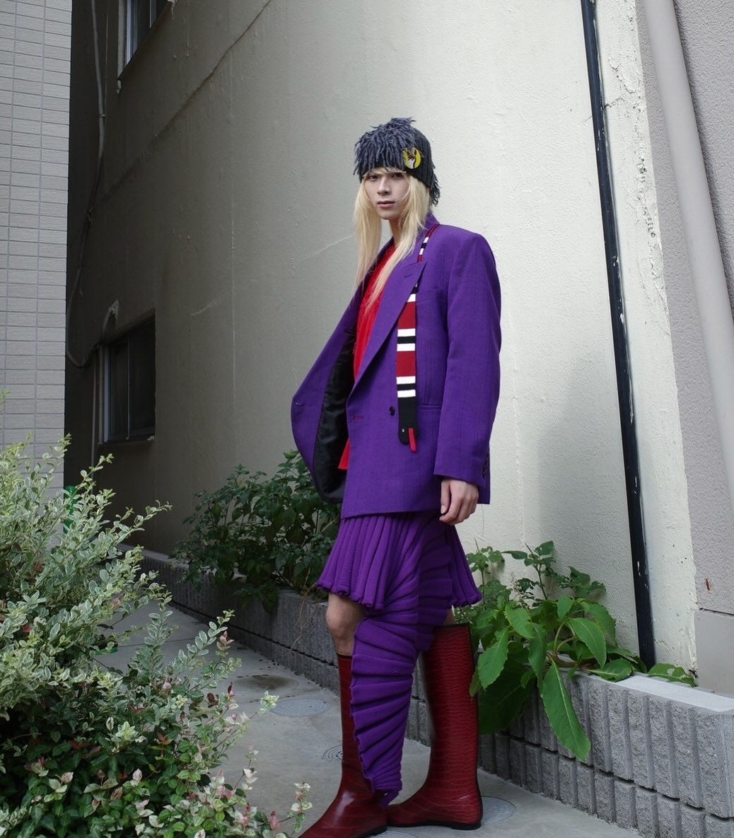 【doublet 25AW,】 NEO PLEATED KNIT SKIRT(LONG HEM)
