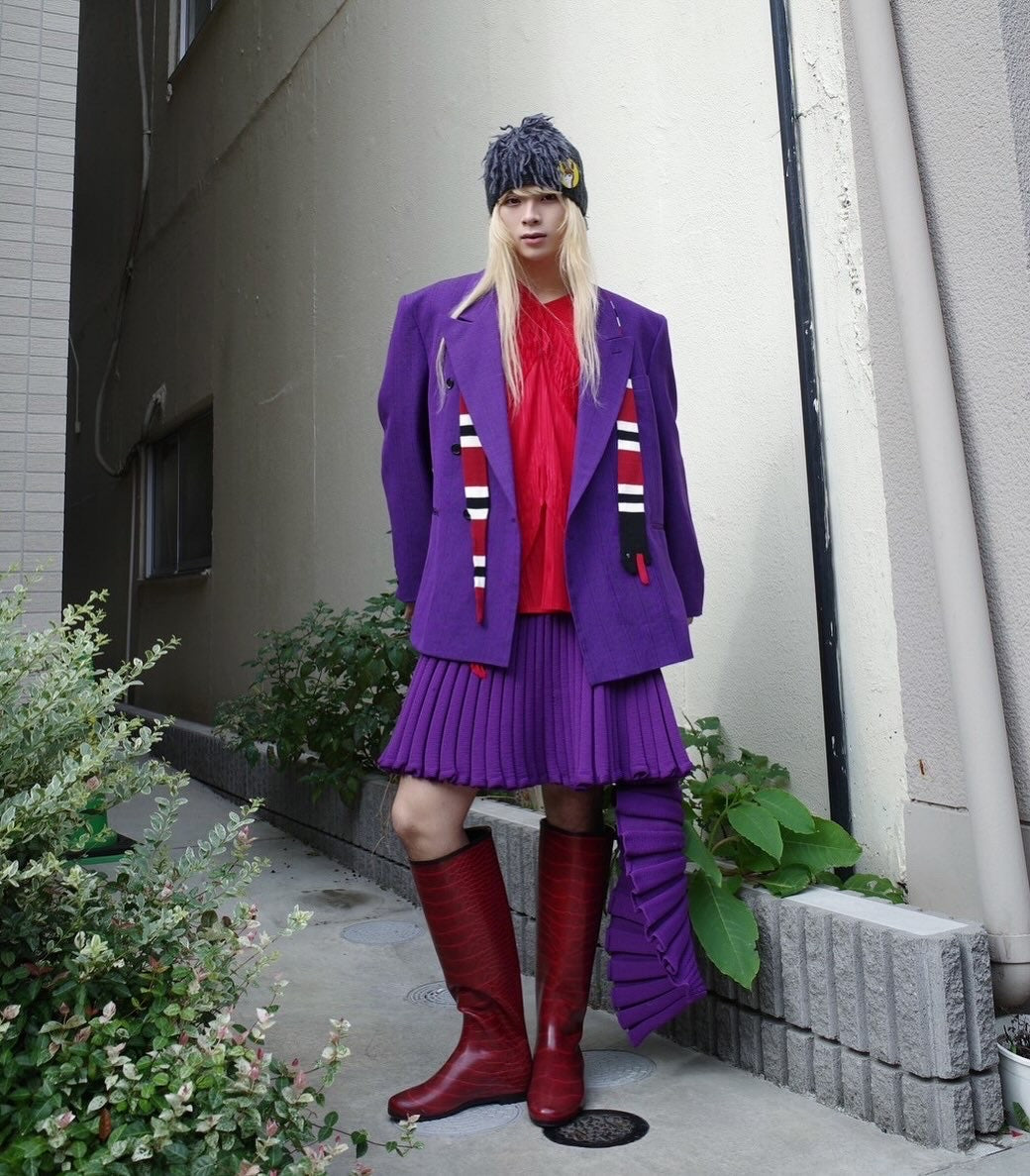 【doublet 25AW,】 NEO PLEATED KNIT SKIRT(LONG HEM)