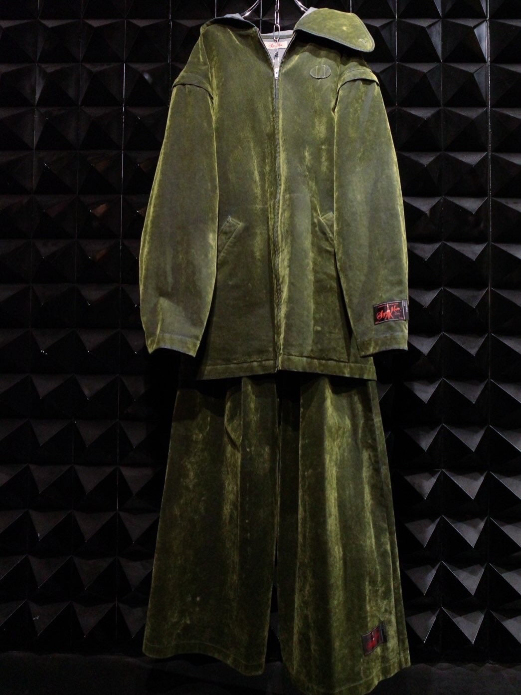 【SYUMAN.25AW,】 Covered Denim Hoodie-Coat& Covered Denim 2 sides trousers