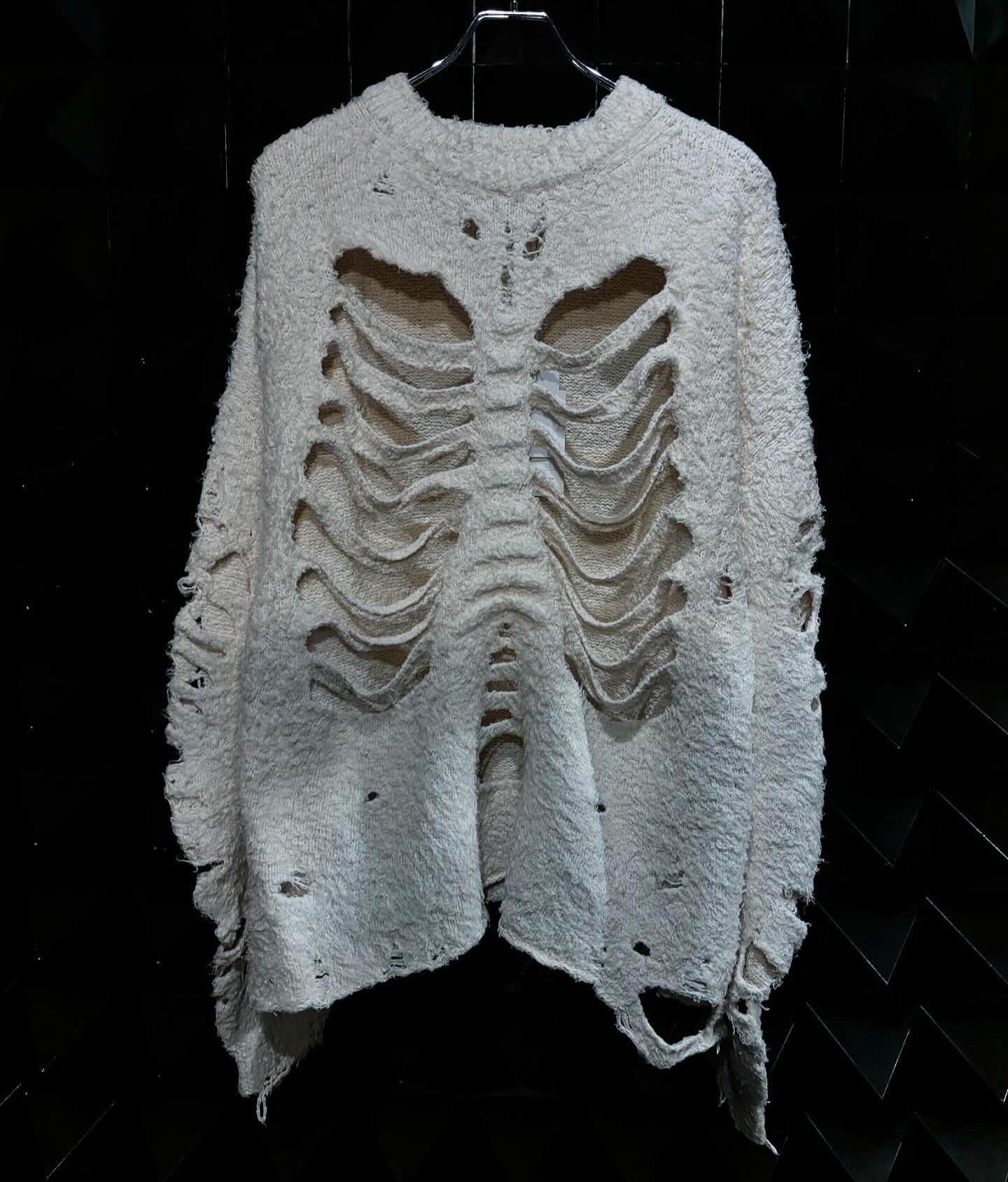 【doublet 25AW,】 RIBCAGE KNIT PULLOVER