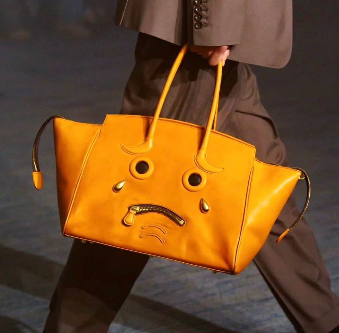 【doublet 26AW,】PLEADING EMOJI LEATHER BAG
