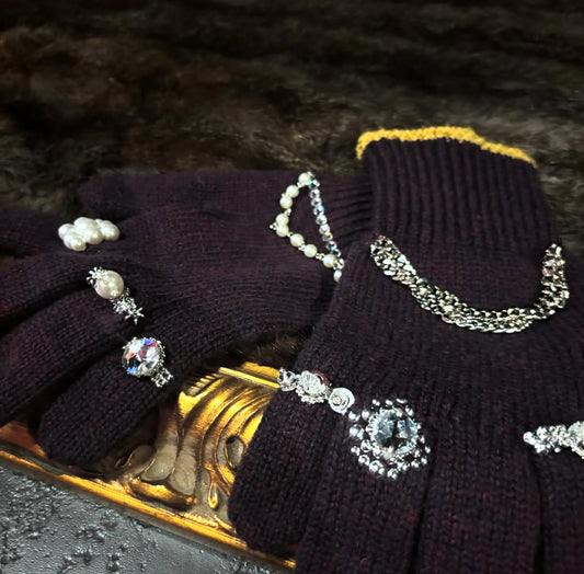 【doublet 26SS,】KNIT GLOVES WITH RINGS