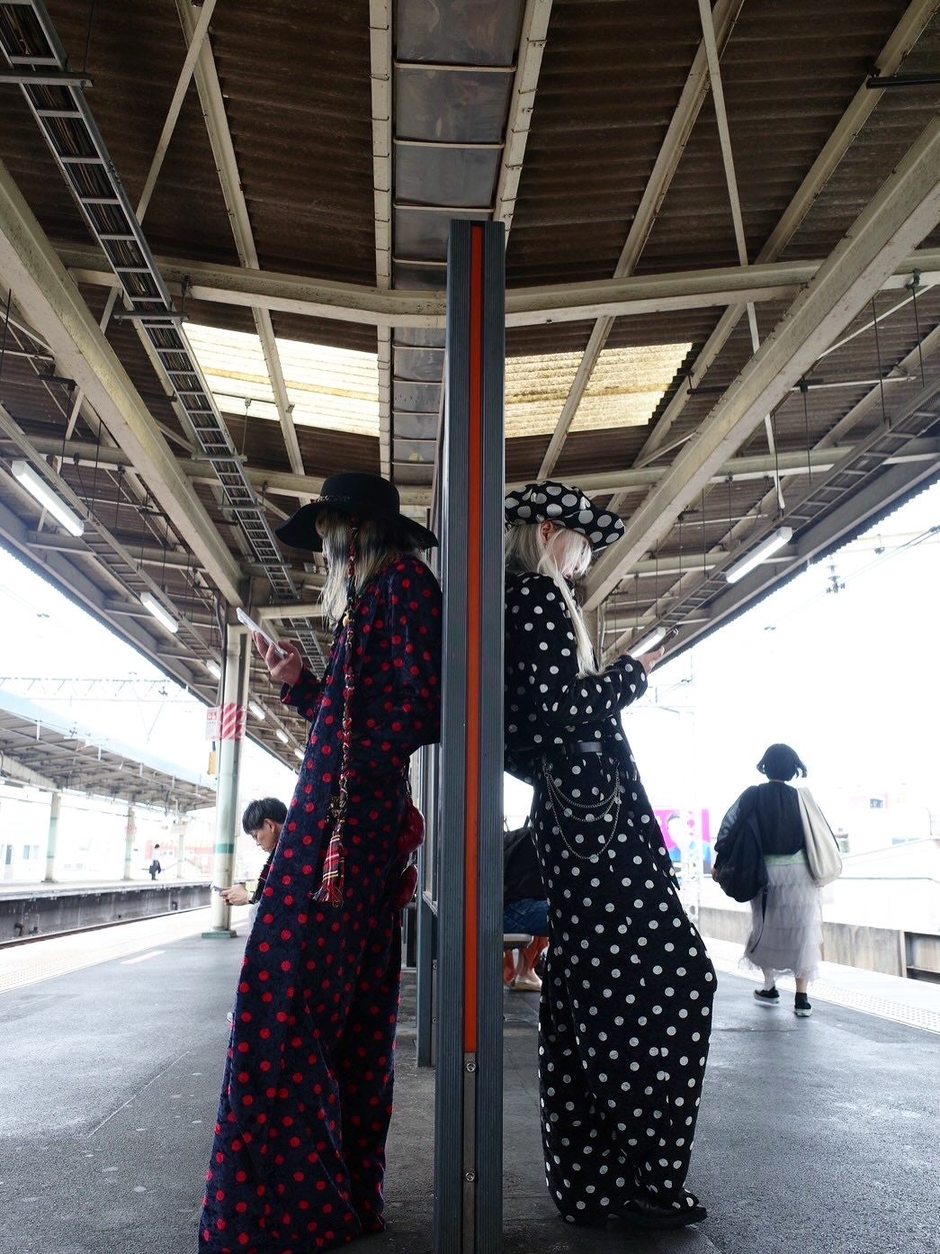 MeleM × HIGAN- exclusive Velour Bow Collar setup ( Polka Dot )