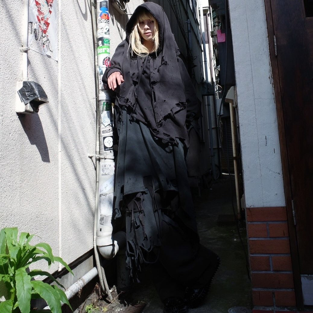 【doublet 25AW,】 PHANTOM FRAYED HOODIE & PHANTOM FRAYED SWEATPANTS