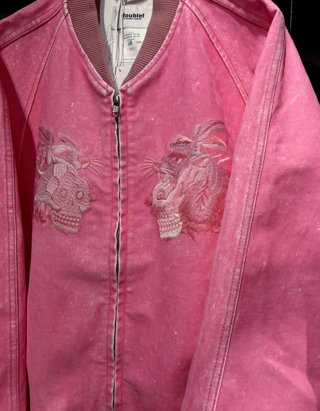 【doublet 25AW,】FLOCKED DEINM SOUVENIR JACKET & FLOCKED DEINM EMBROIDERED PANTS