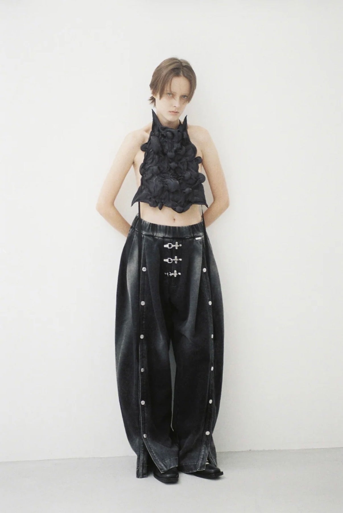 【MIKAGE SHIN 26aw,】Silver Buckle Sweatpants