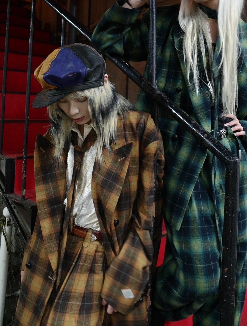 【el conductorH 25AW,】 FLANNEL CHECK COWBOY DOUBLE BREASTED JKT & FLANNEL CHECK COWBOY WIDE TROUSERS