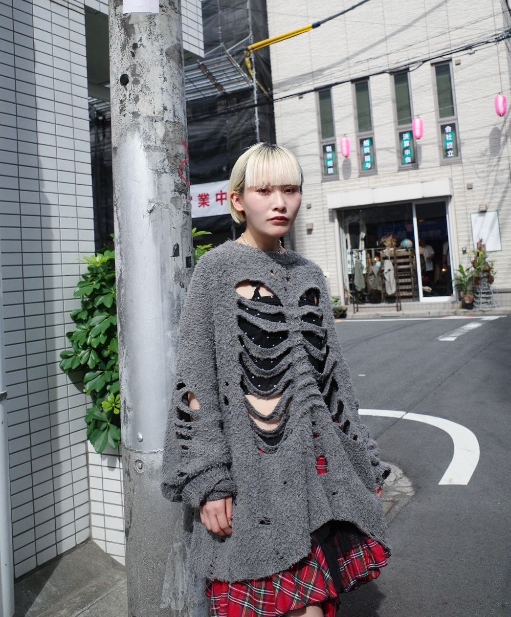 【doublet 25AW,】 RIBCAGE KNIT PULLOVER
