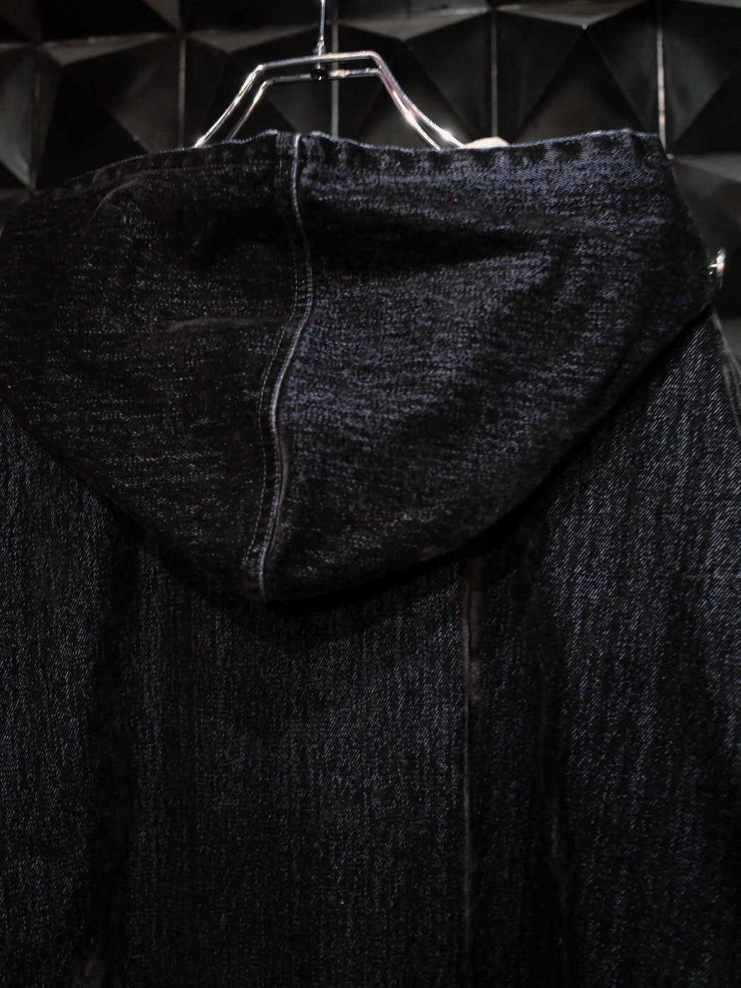 【SYUMAN. 25AW,】 Covered Denim Hoodie-Coat& Covered Denim 2 sides trousers