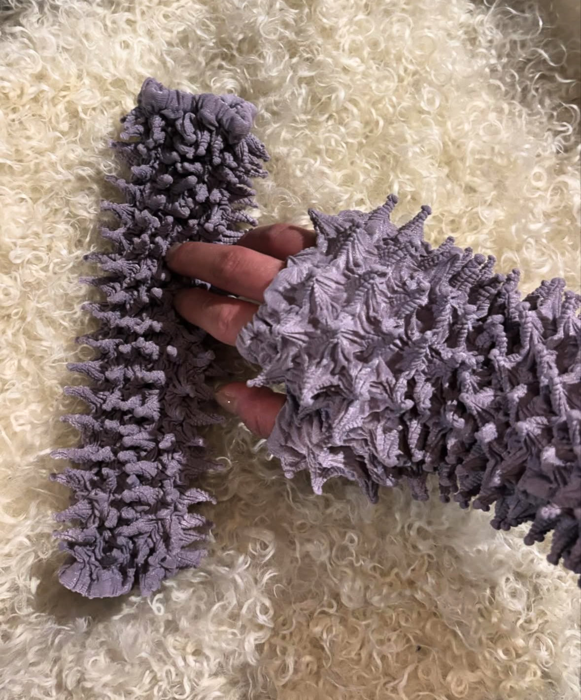 【MIKAGE SHIN 26ss,】Versatile Spiky Shibori Gloves