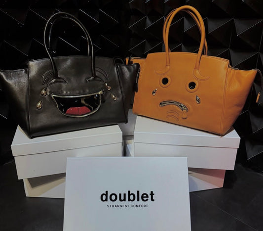 【doublet 26AW,】PLEADING EMOJI LEATHER BAG