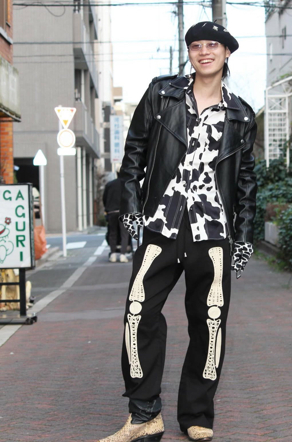 【el conductorH 26SS,】CORD EMBROIDERED COTTON TROUSERS “BONES