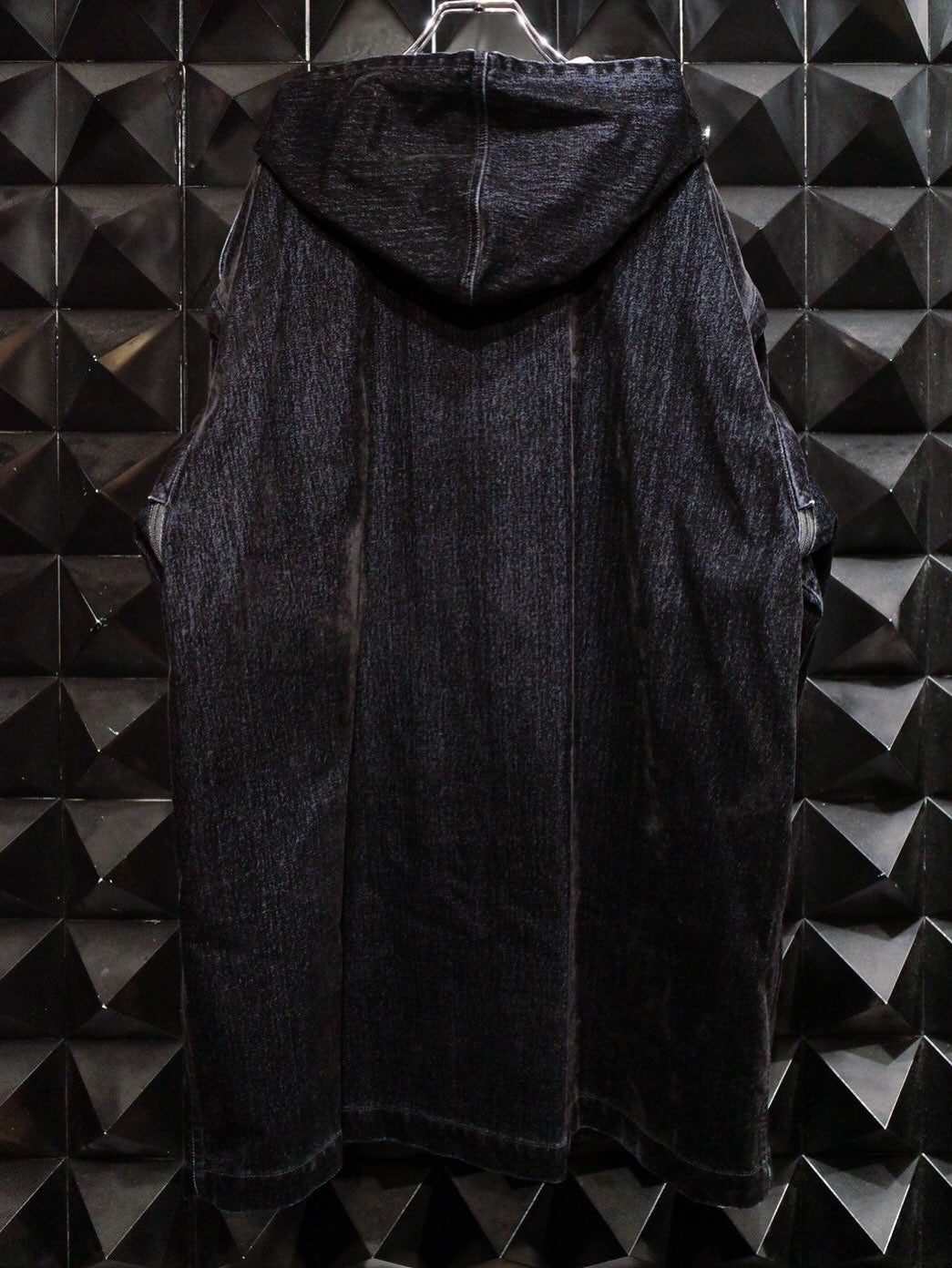 【SYUMAN. 25AW,】 Covered Denim Hoodie-Coat& Covered Denim 2 sides trousers