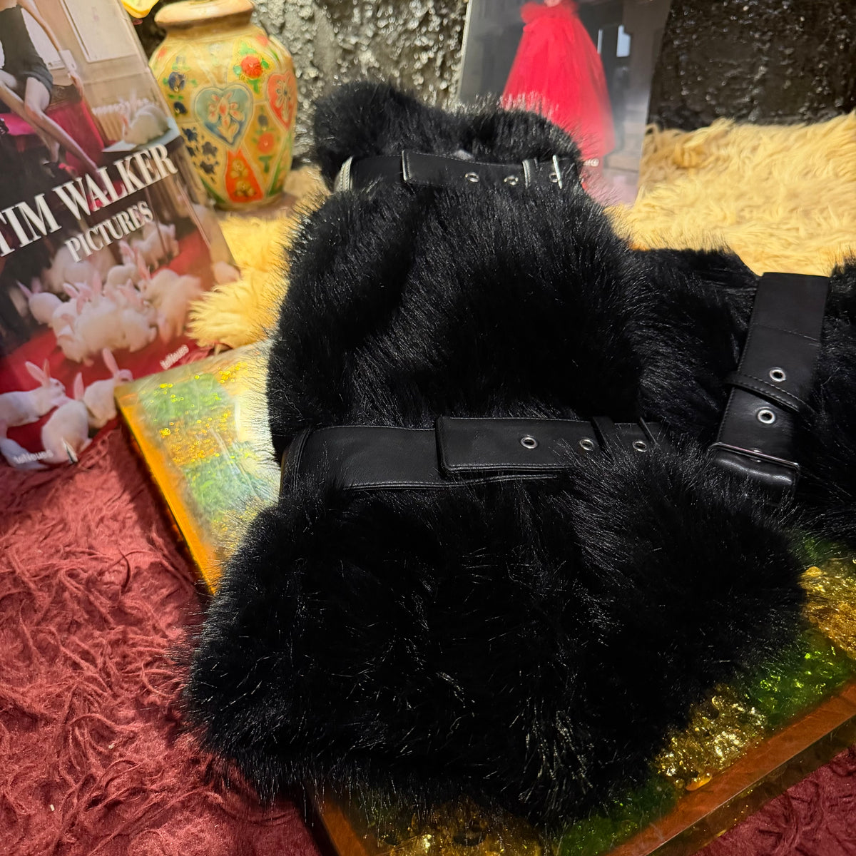 【el conductorH 26AW,】BELTED CHEMICAL FURLEG WARMER / BK