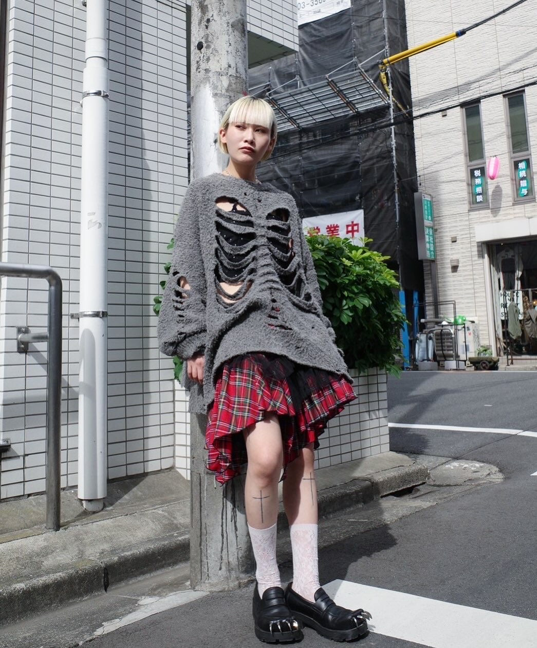 【doublet 25AW,】 RIBCAGE KNIT PULLOVER