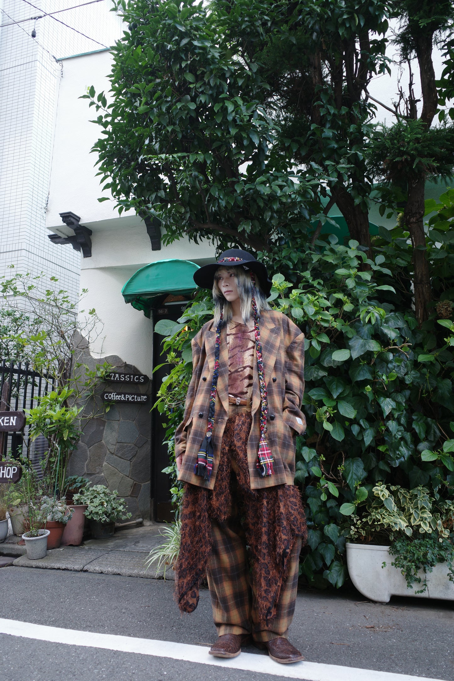【el conductorH 25AW,】 FLANNEL CHECK COWBOY DOUBLE BREASTED JKT & FLANNEL CHECK COWBOY WIDE TROUSERS