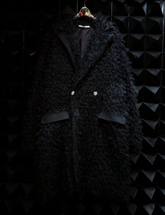 【el conductorH 25AW,】FRILL DOUBLE BREASTED COAT