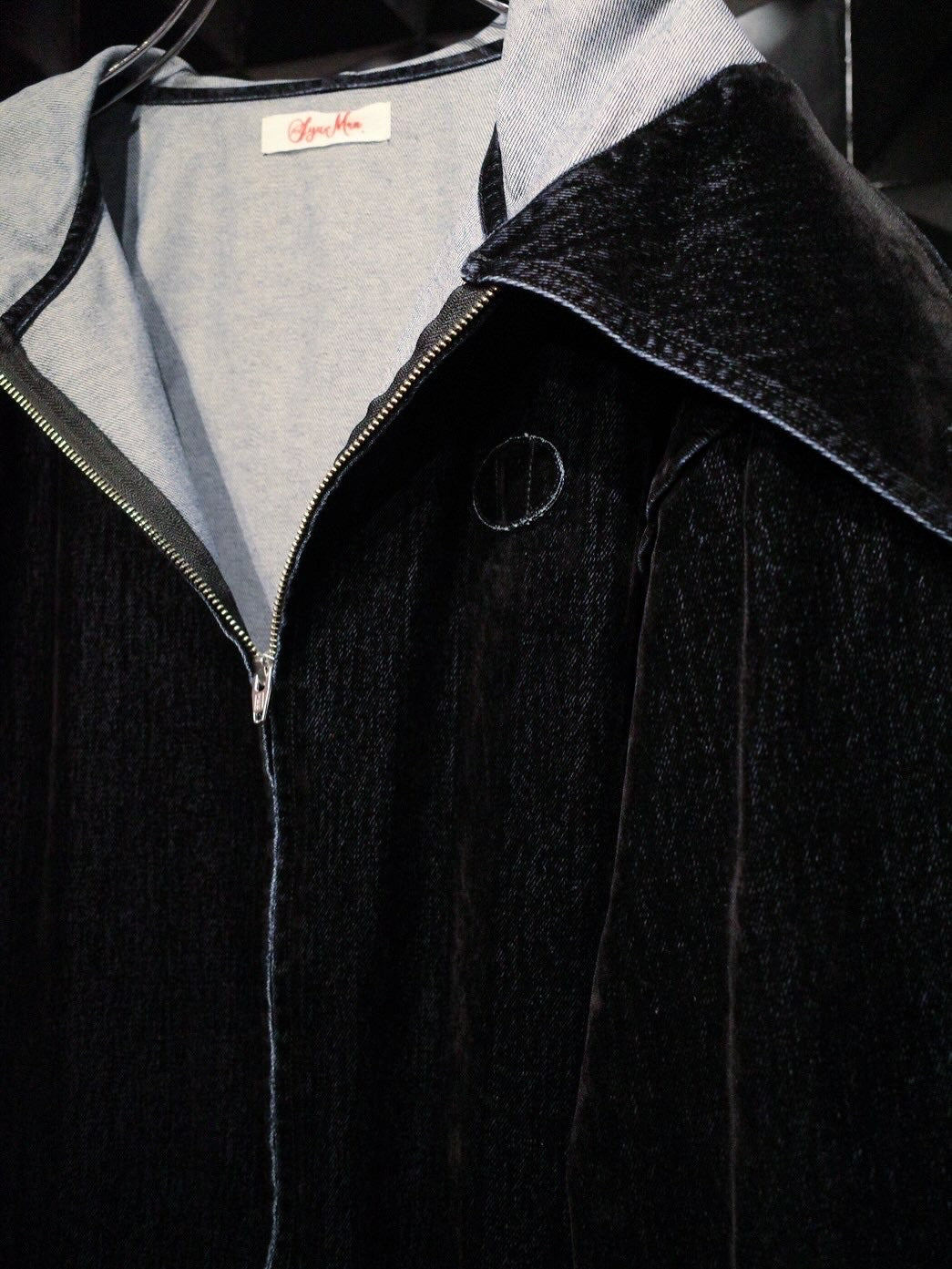 【SYUMAN. 25AW,】 Covered Denim Hoodie-Coat& Covered Denim 2 sides trousers