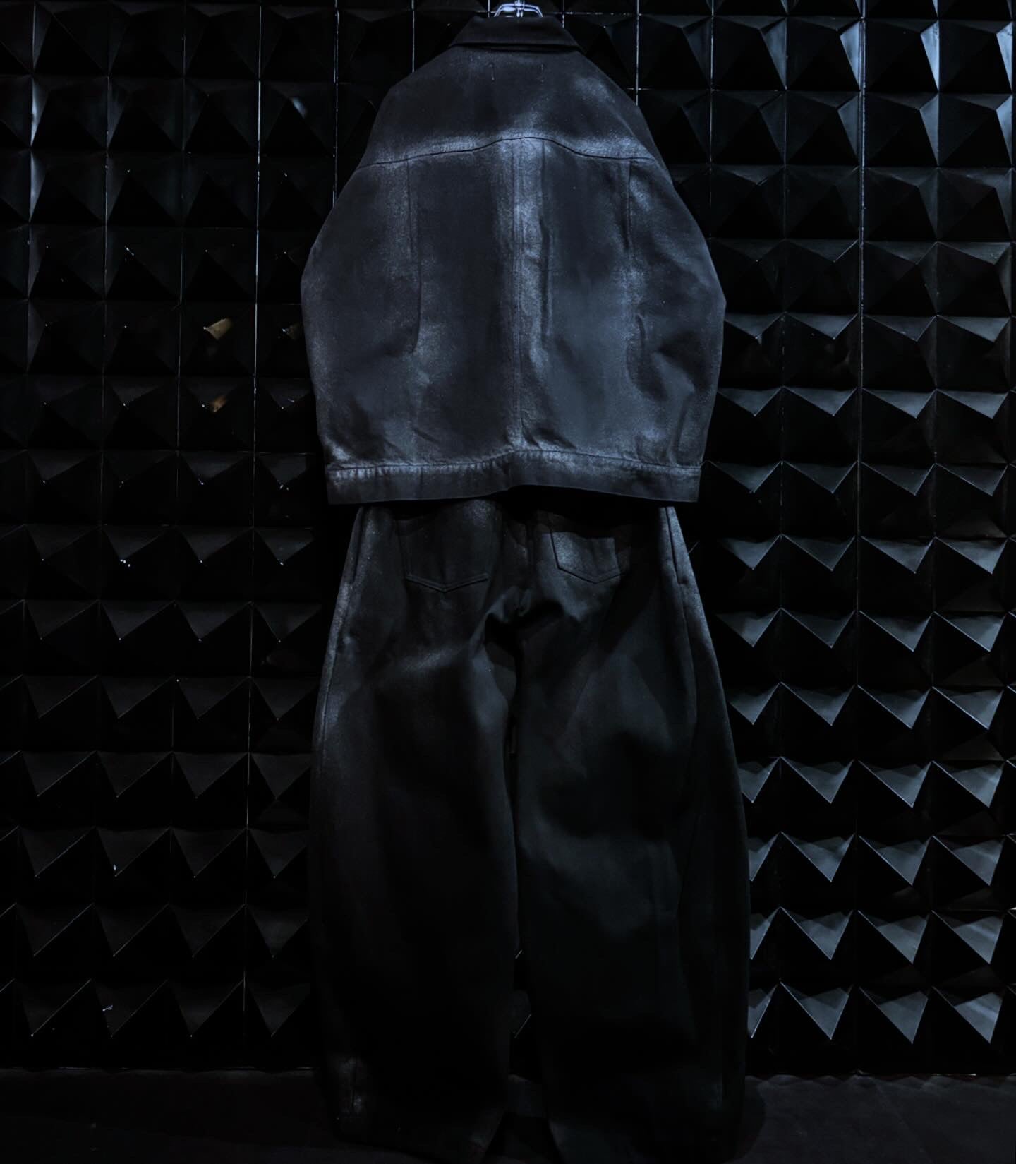 【MIKAGE SHIN 25AW,】 Burnt Rusts Denim Jacket & Burnt Rusts Open Wide Tuck Denim