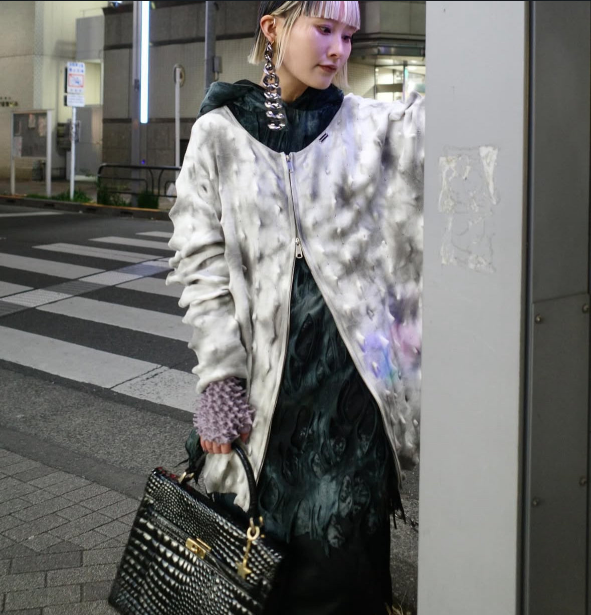 【MIKAGE SHIN 26ss,】Spiky 2Way Knit Cardigan