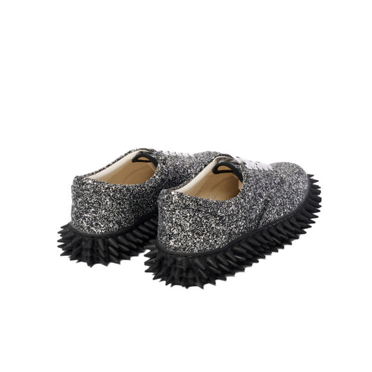 【doublet 26AW,】 GLITTER SPIKE SNEAKER/SILVER