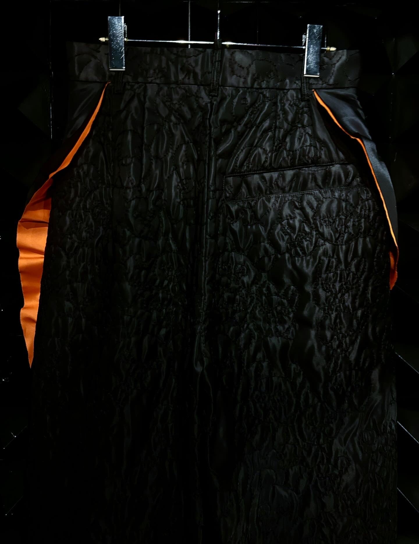 【BASE MARK 25AW,】 Bear embroidery M-01 & ABear Quilting pants(HIGAN limited)& Bear Quilting Bag BLACKtype