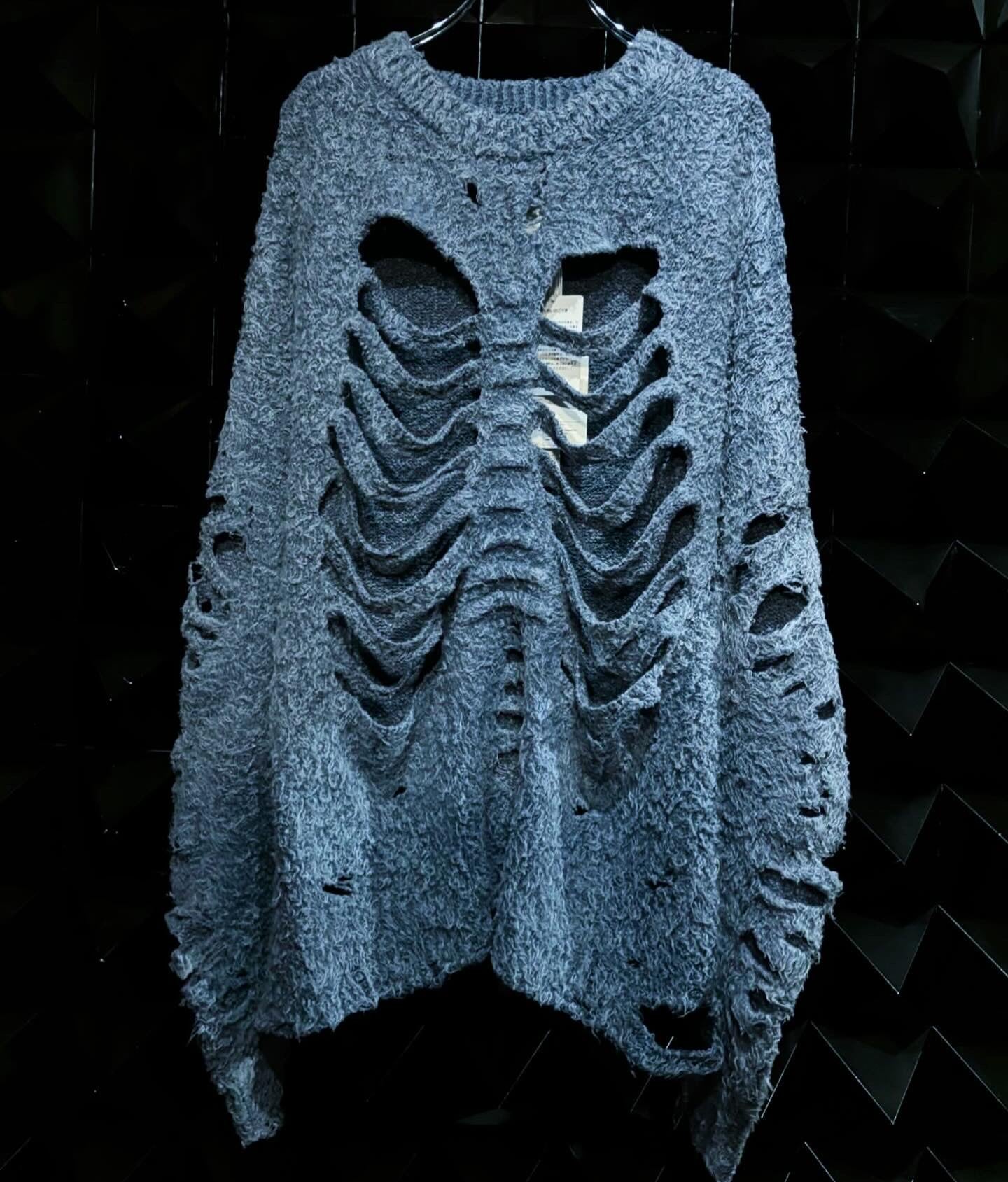 【doublet 25AW,】 RIBCAGE KNIT PULLOVER