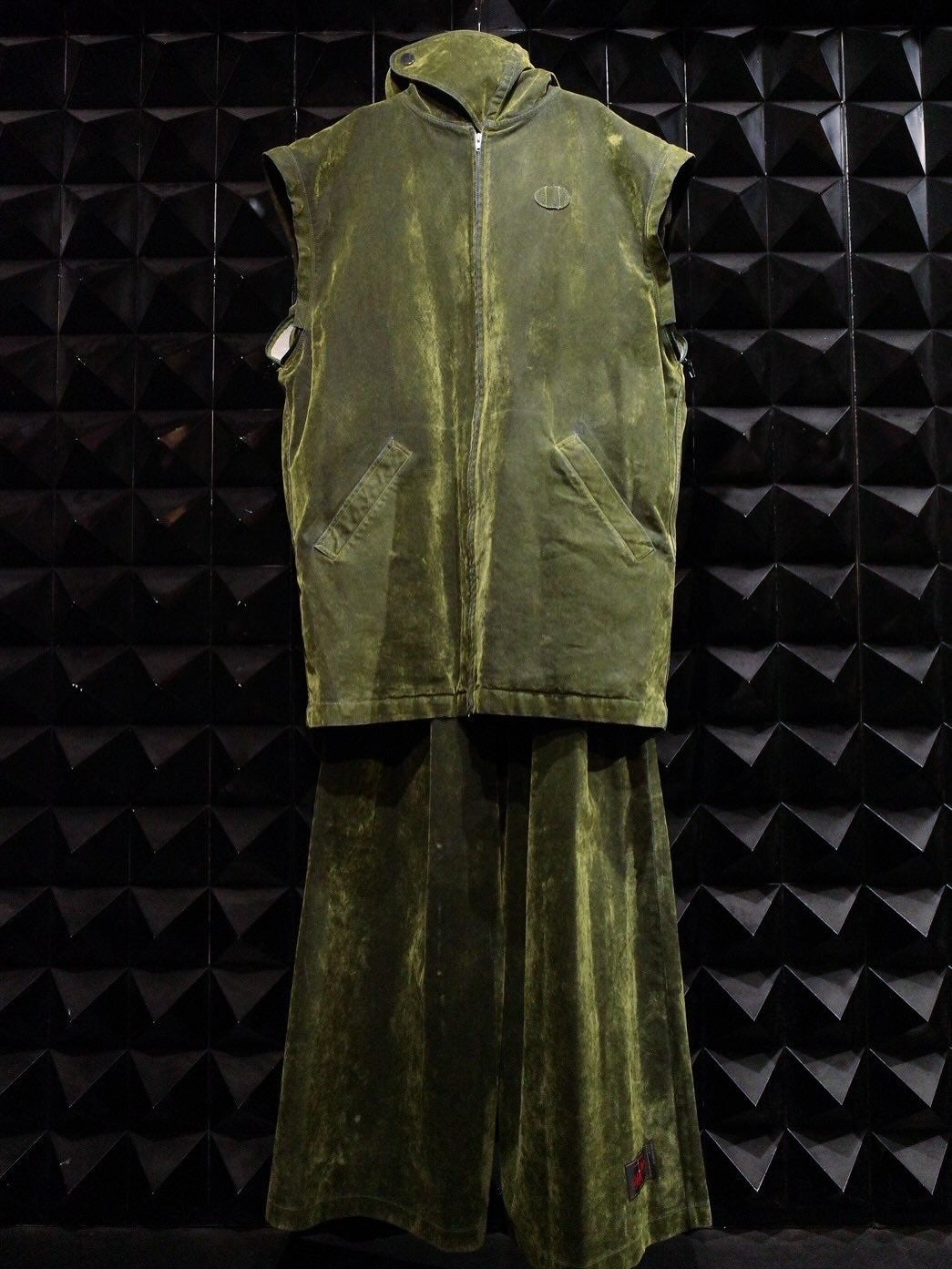 【SYUMAN.25AW,】 Covered Denim Hoodie-Coat& Covered Denim 2 sides trousers