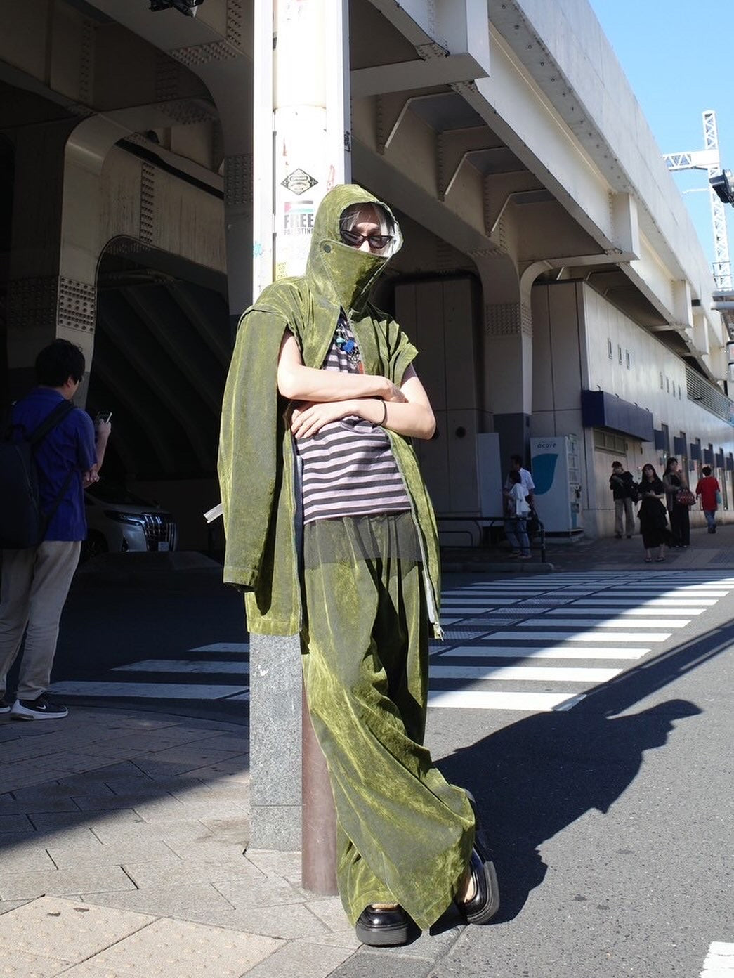 【SYUMAN.25AW,】 Covered Denim Hoodie-Coat& Covered Denim 2 sides trousers