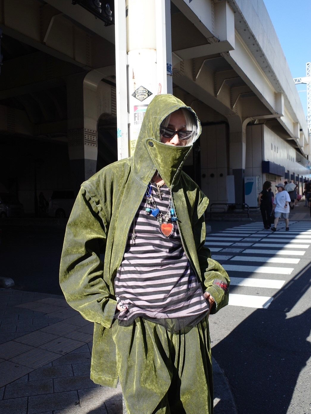 【SYUMAN.25AW,】 Covered Denim Hoodie-Coat& Covered Denim 2 sides trousers