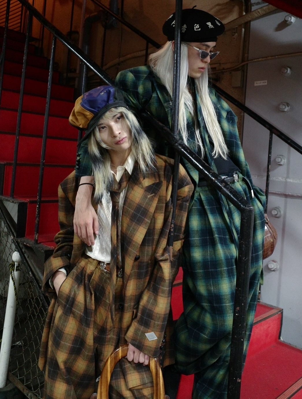 【el conductorH 25AW,】 FLANNEL CHECK COWBOY DOUBLE BREASTED JKT & FLANNEL CHECK COWBOY WIDE TROUSERS