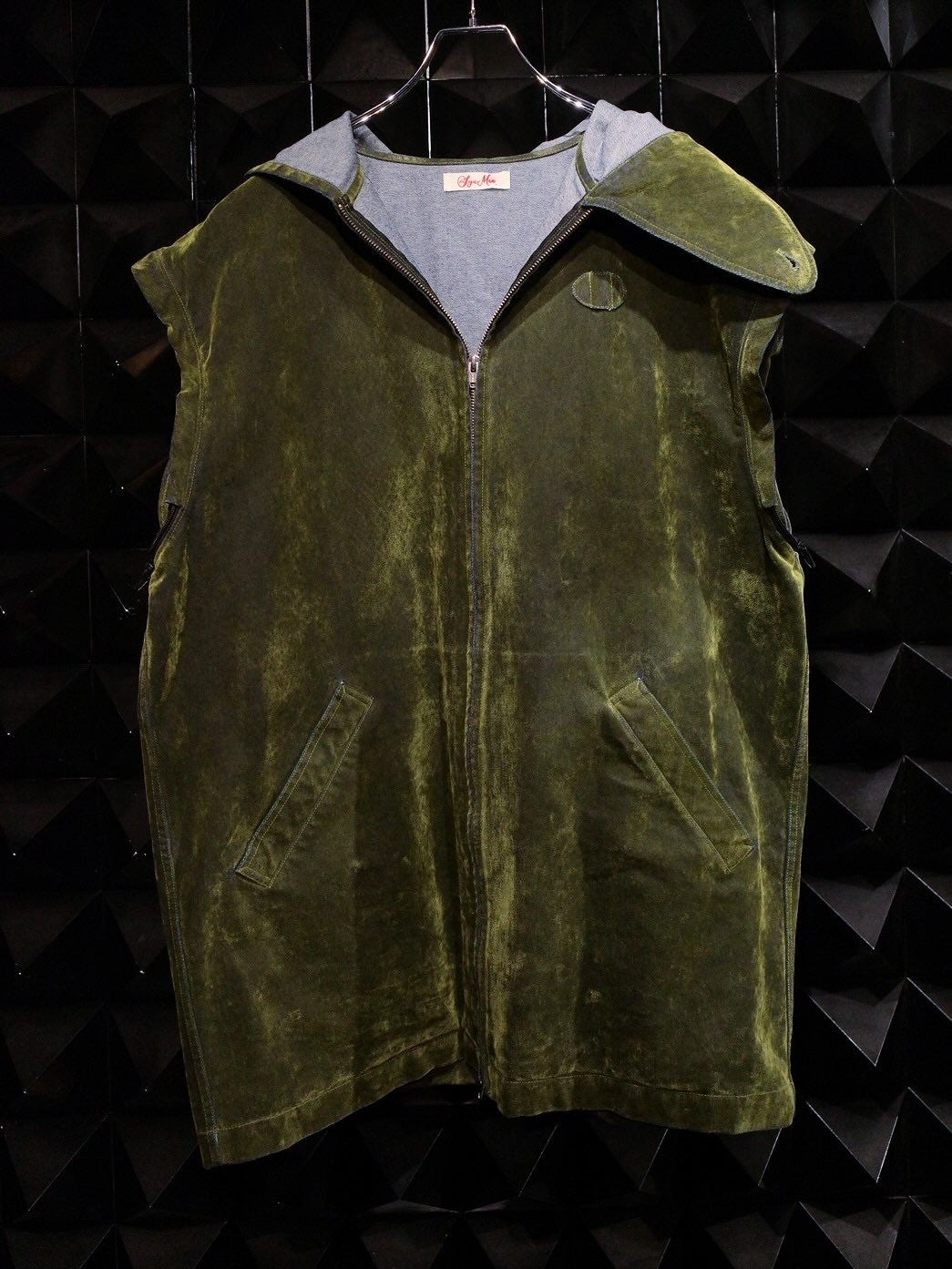 【SYUMAN.25AW,】 Covered Denim Hoodie-Coat& Covered Denim 2 sides trousers