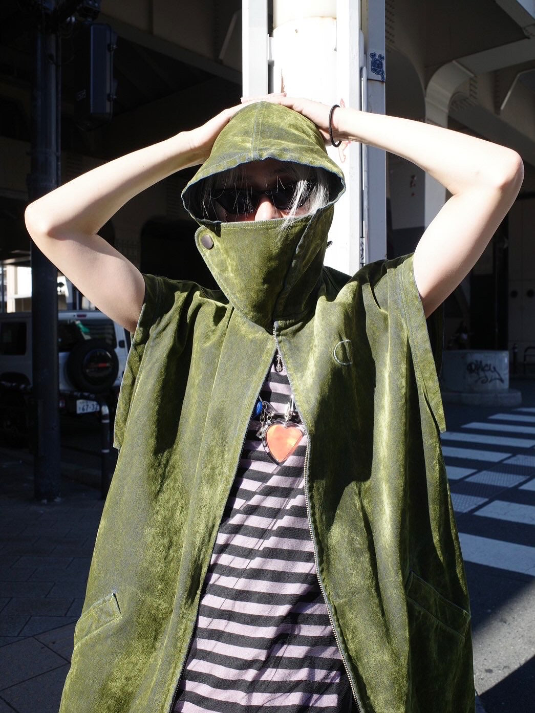 【SYUMAN.25AW,】 Covered Denim Hoodie-Coat& Covered Denim 2 sides trousers