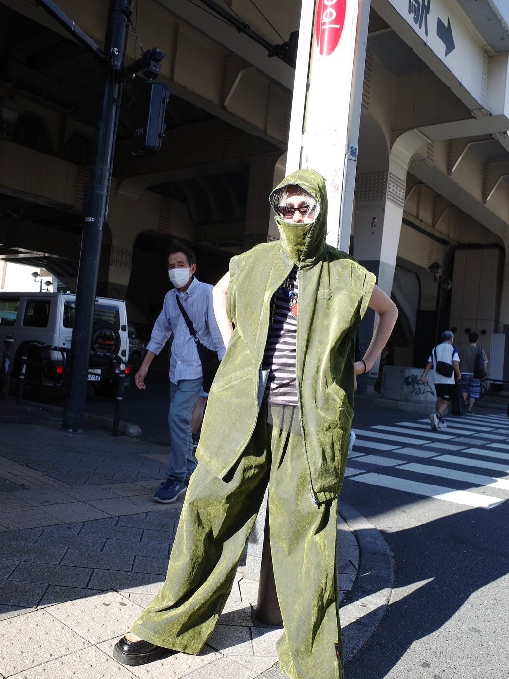 【SYUMAN.25AW,】 Covered Denim Hoodie-Coat& Covered Denim 2 sides trousers