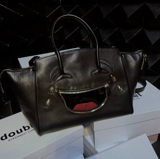 【doublet 26AW,】LAUGHING EMOJI LEATHER BAG
