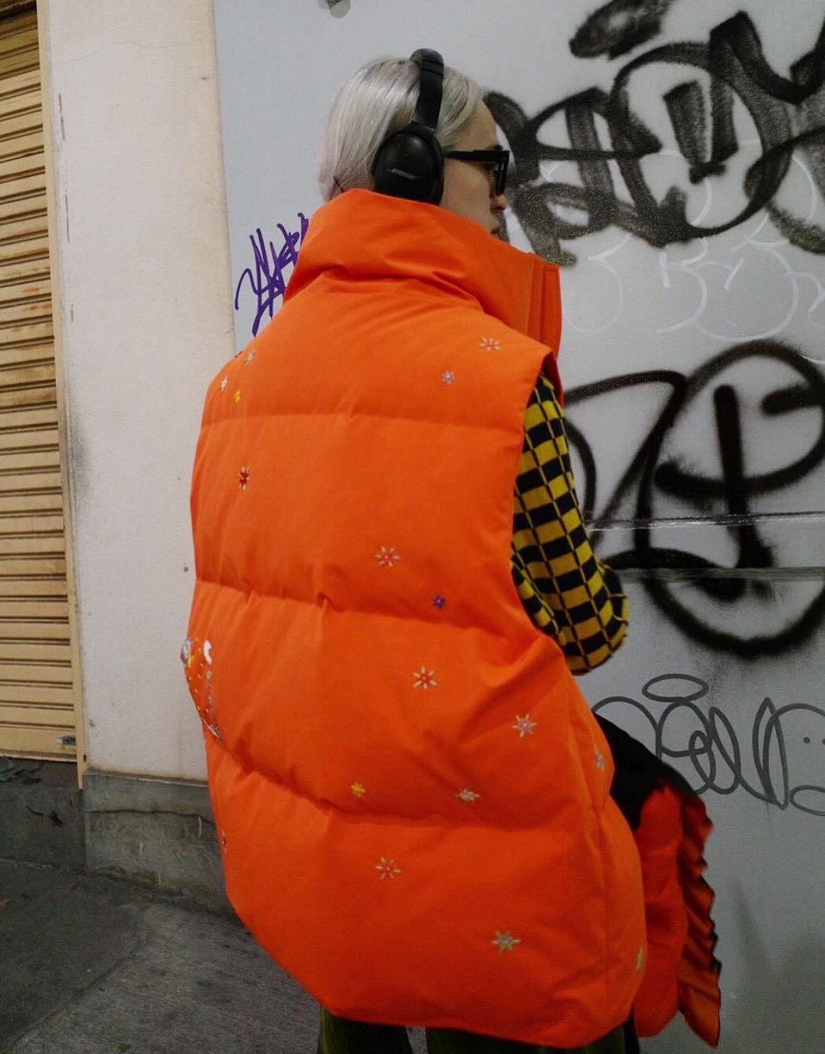 【TENDER PERSON 25AW,】HAND GARDEN EMBROIDERY DOWN VEST