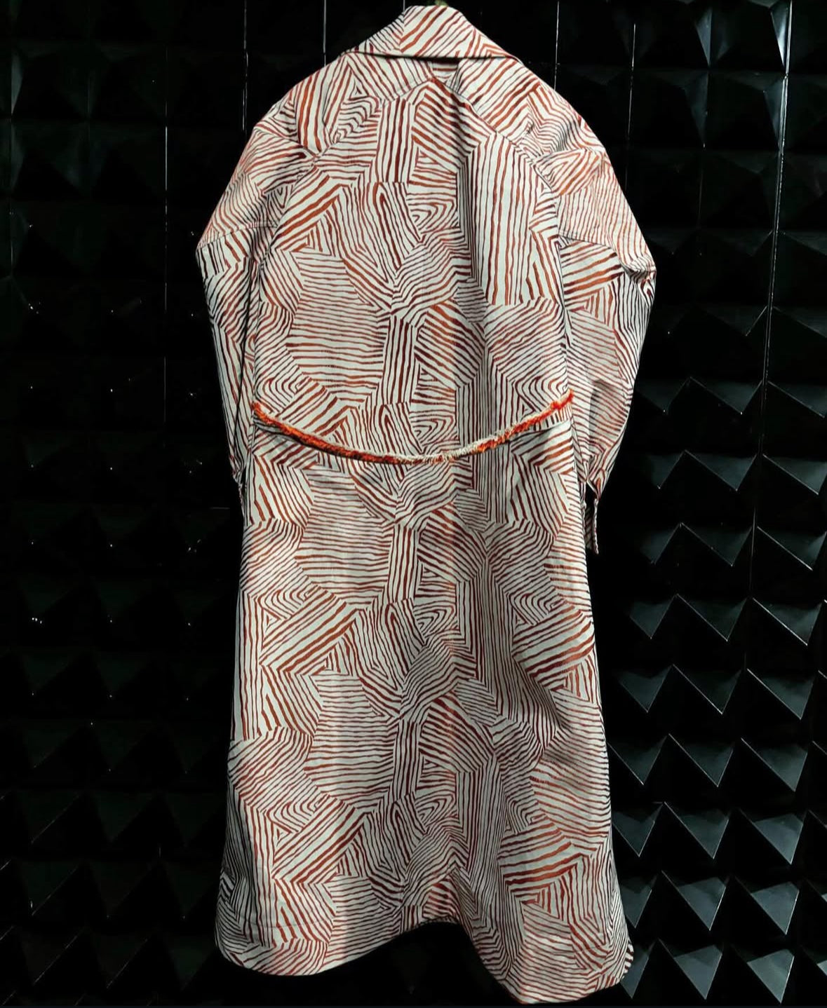 【divka 25aw,】Geometric Jacquard Dress Coat /RED