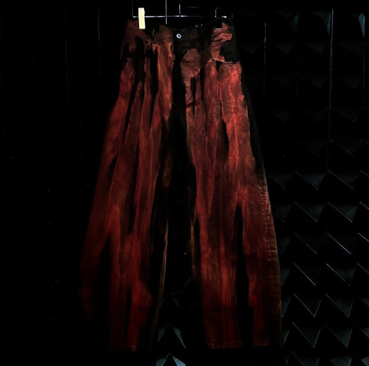 MIKAGE SHIN × HIGAN Exclusive Red Hand Effect Denim