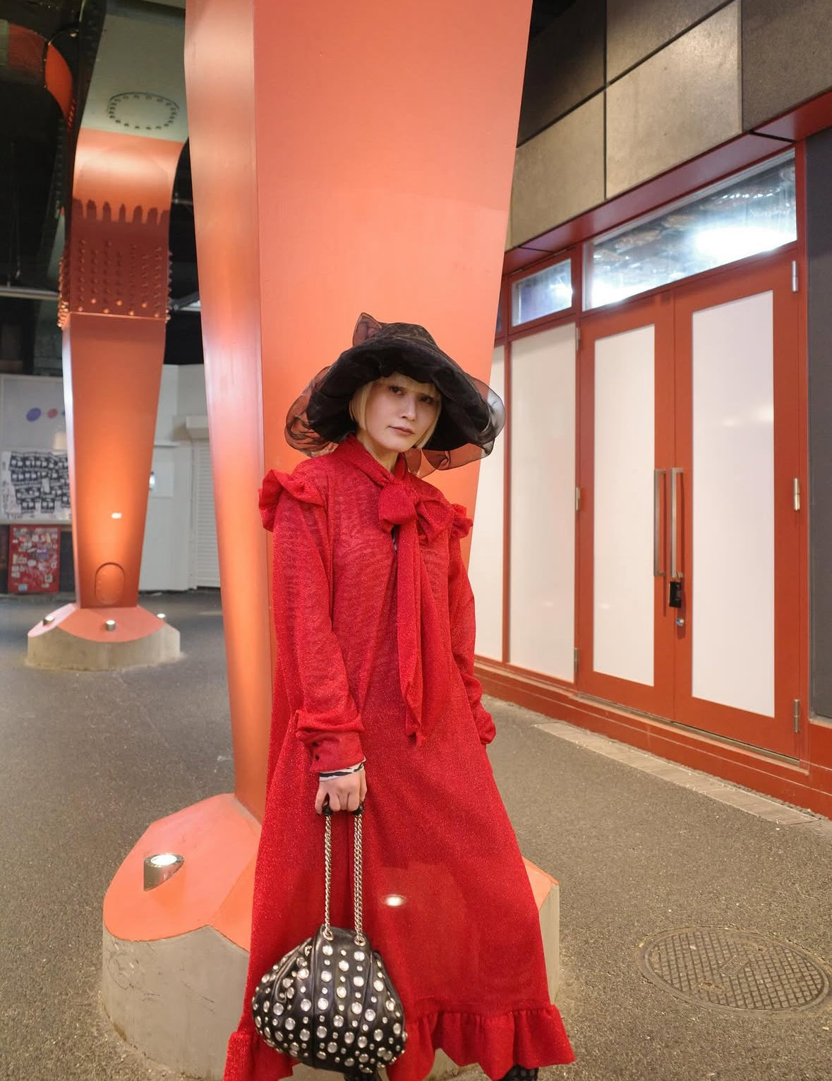 【TENDER PERSON 25AW,】 GLITTERN DRESS / RED