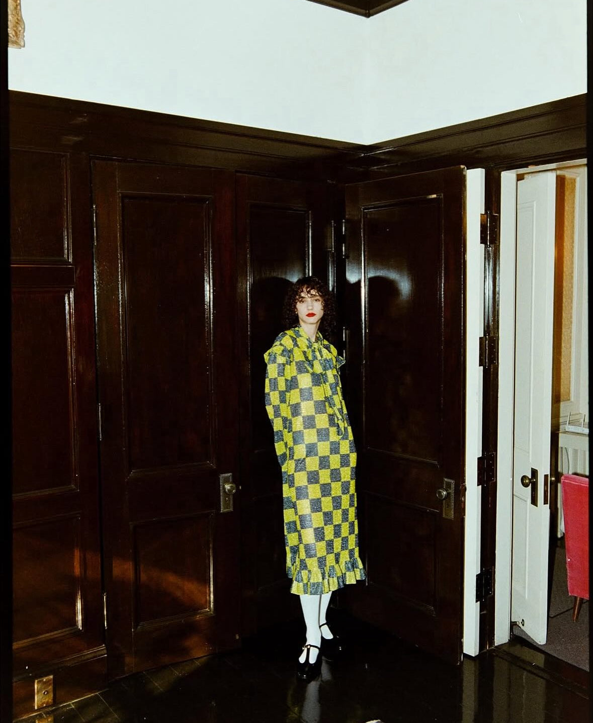 【TENDER PERSON 25AW,】GLITTERN DRESS / YELLOW CHECK