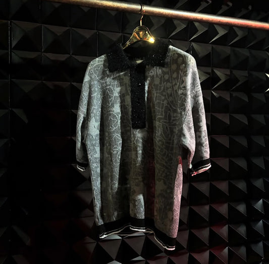 【BASE MARK 26SS,】Jacquard Polo Knit