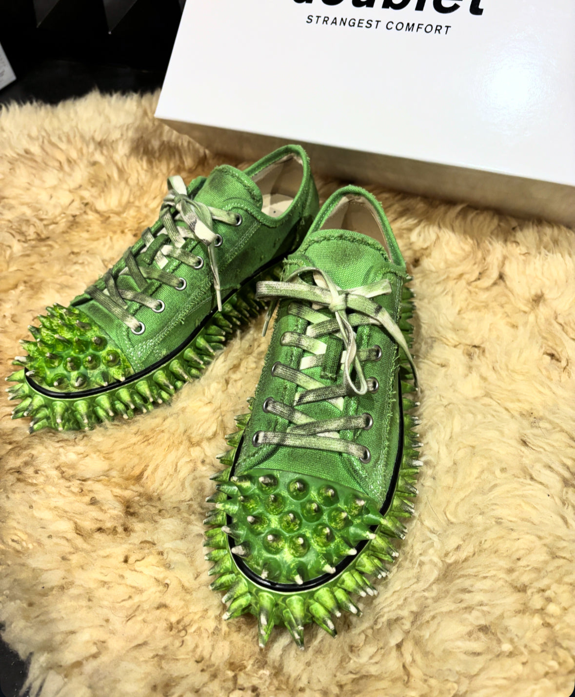 doublet 26SS,】DIRTY SPIKE TOE CAP SNEAKER – 彼岸