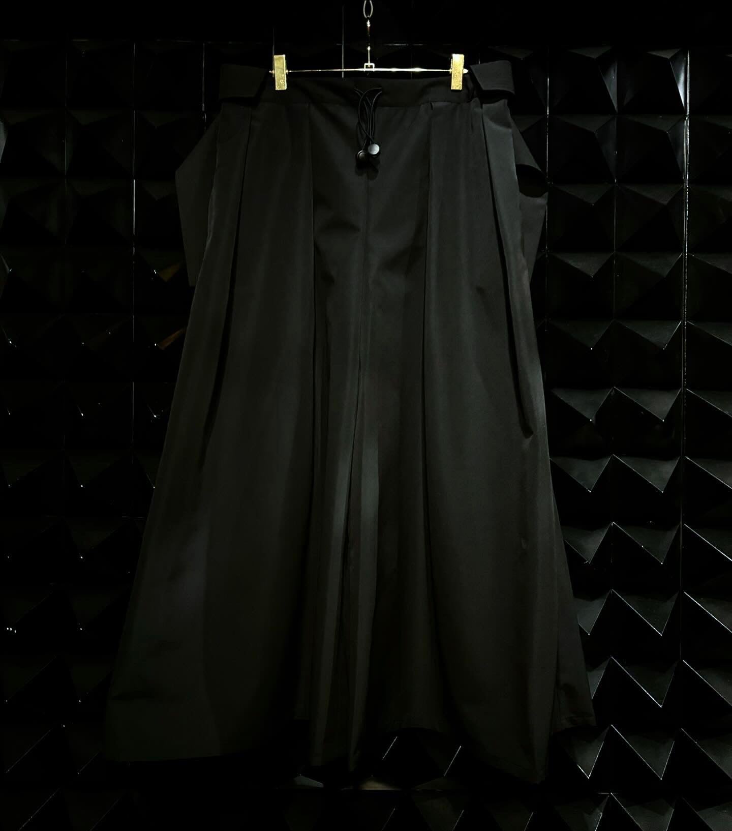 【SEIVSON  25AW,】Wide Silhouette Design Pants/Black