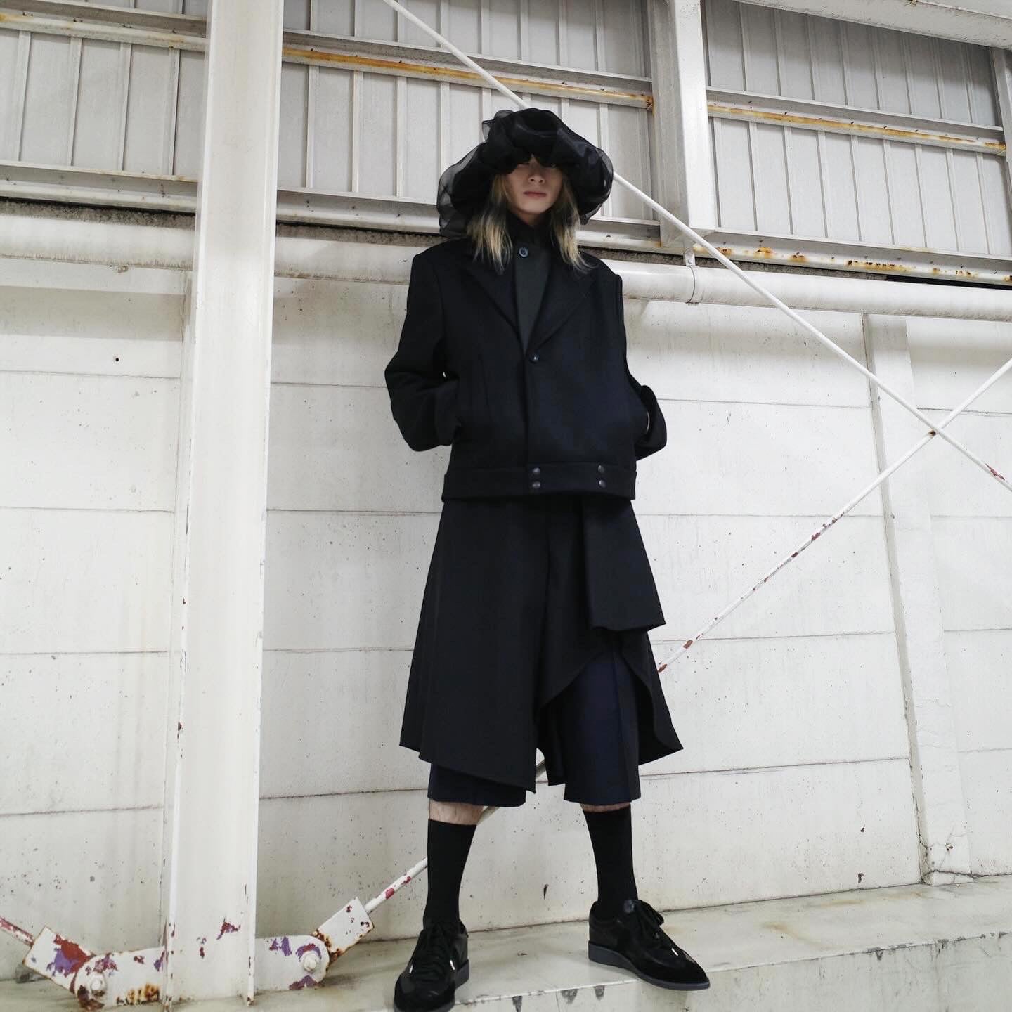 【FACETASM 25AW,】Layered Frill Pants/Black